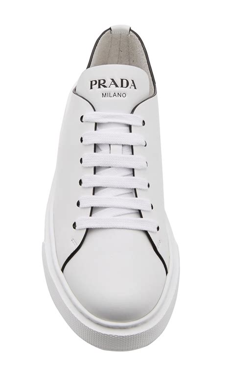 mens white prada trainers|prada white platform sneakers.